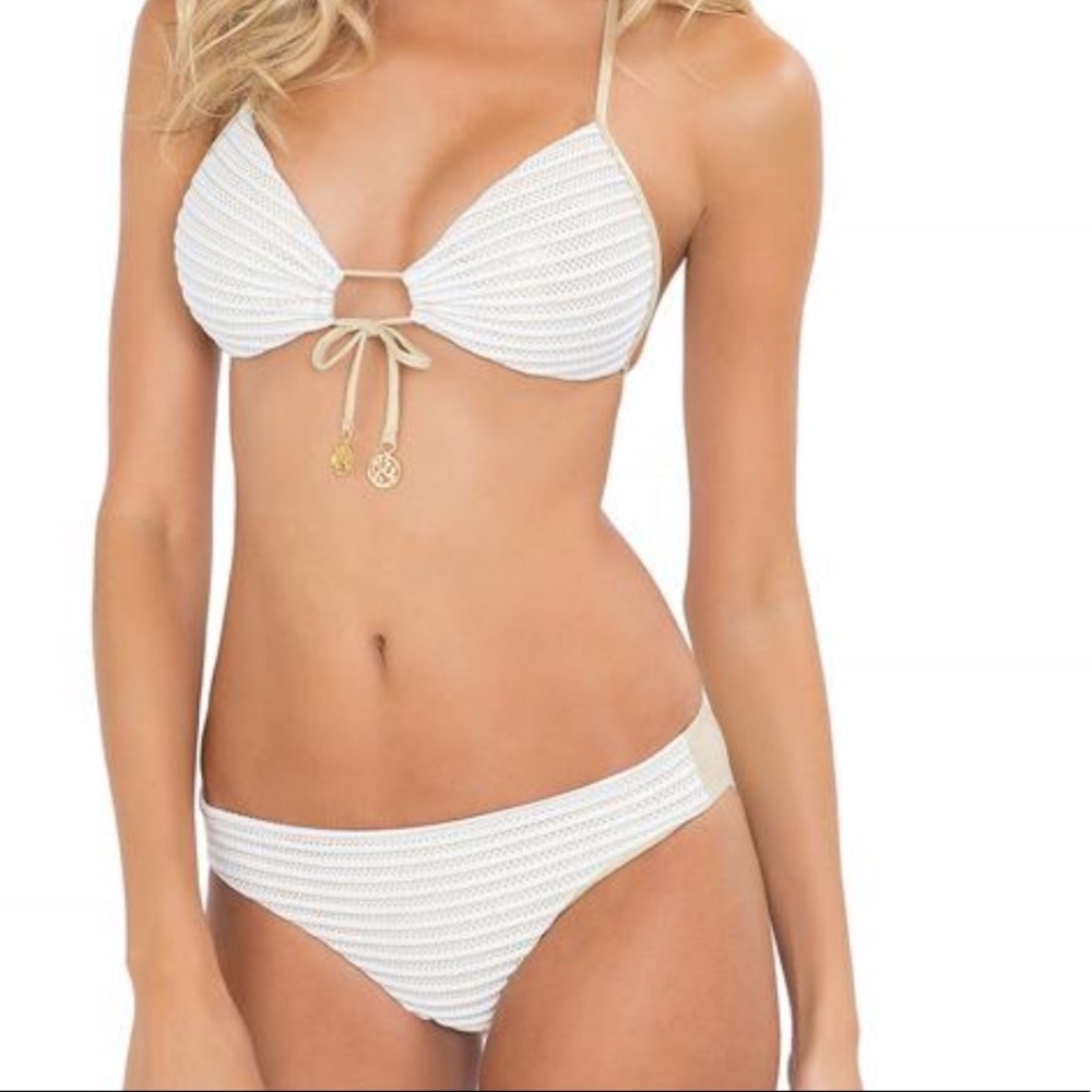 Luli fama white/gold bikini